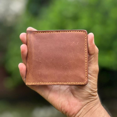 Handmade Vintage Style Crazy Horse Genuine Cowhide Leather Wallet