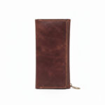 Long Cowhide Leather Wallet