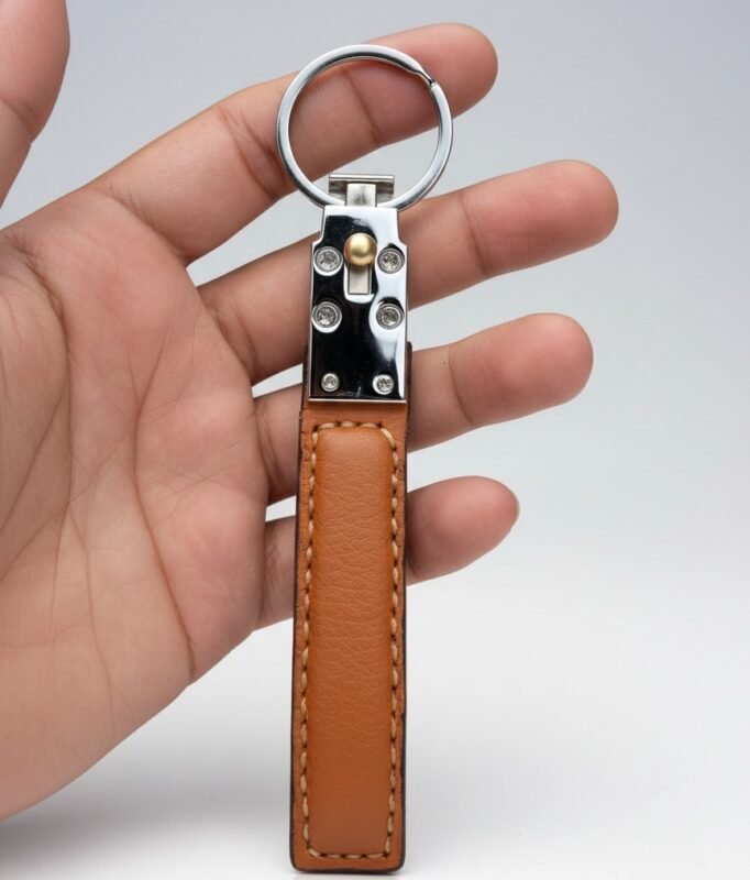  Durable Keychain Organizer | Brown Leather Key Ring