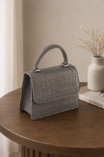 Grey Crocodile Leather Handbag: 7 Stunning Features for Everyday Luxury - Image 2
