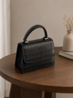 Black Crocodile Leather Handbag: 7 Stunning Features You'll Love - Image 2