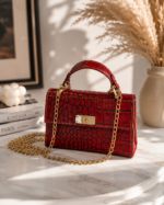 7 Reasons to Buy a Red Crocodile Pattern Leather Mini Handbag with Polyester Lining - Image 2