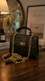 Black Crocodile Chain Handbag: 7 Stunning Features for Everyday Elegance - Image 2