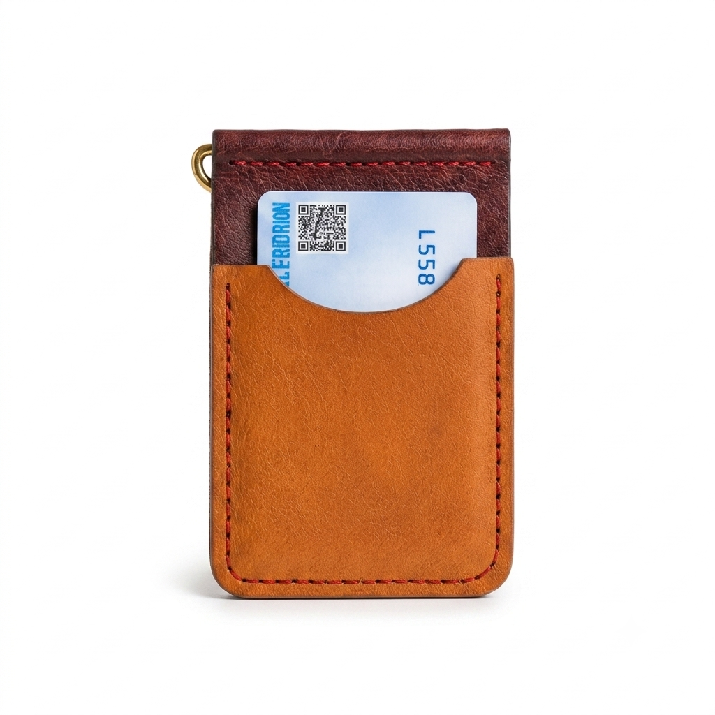 Gemini_Generated_Image_dn6szodn6szodn6s Handmade Leather Card Holder Wallet – Slim Minimalist Front Pocket Card Wallet - Image 1