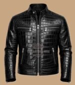 7 Amazing Reasons to Choose the Premium Black Crocodile Embossed Genuine Leather Jacket for Men
