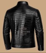 7 Amazing Reasons to Choose the Premium Black Crocodile Embossed Genuine Leather Jacket for Men - Image 2